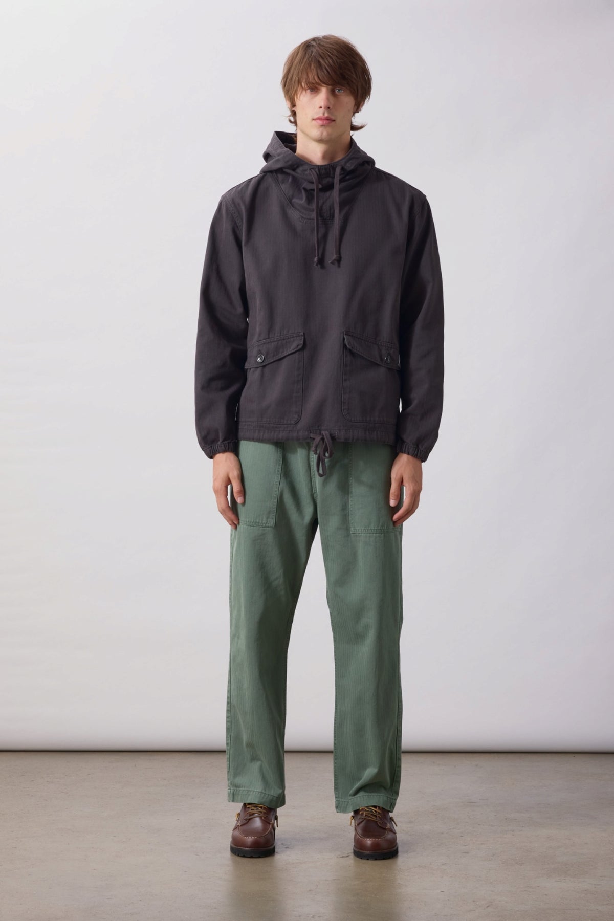 SERVICE WORKS Pigment HBT Smock 2.0 Black | Anorak coton | Edgar Bdx