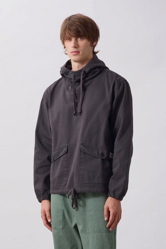 SERVICE WORKS Pigment HBT Smock 2.0 Black | Anorak coton | Edgar Bdx