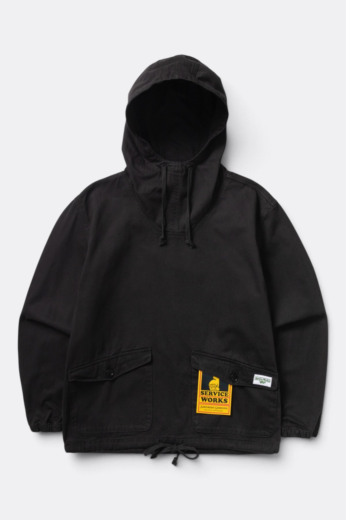 SERVICE WORKS Pigment HBT Smock 2.0 Black | Anorak coton | Edgar Bdx