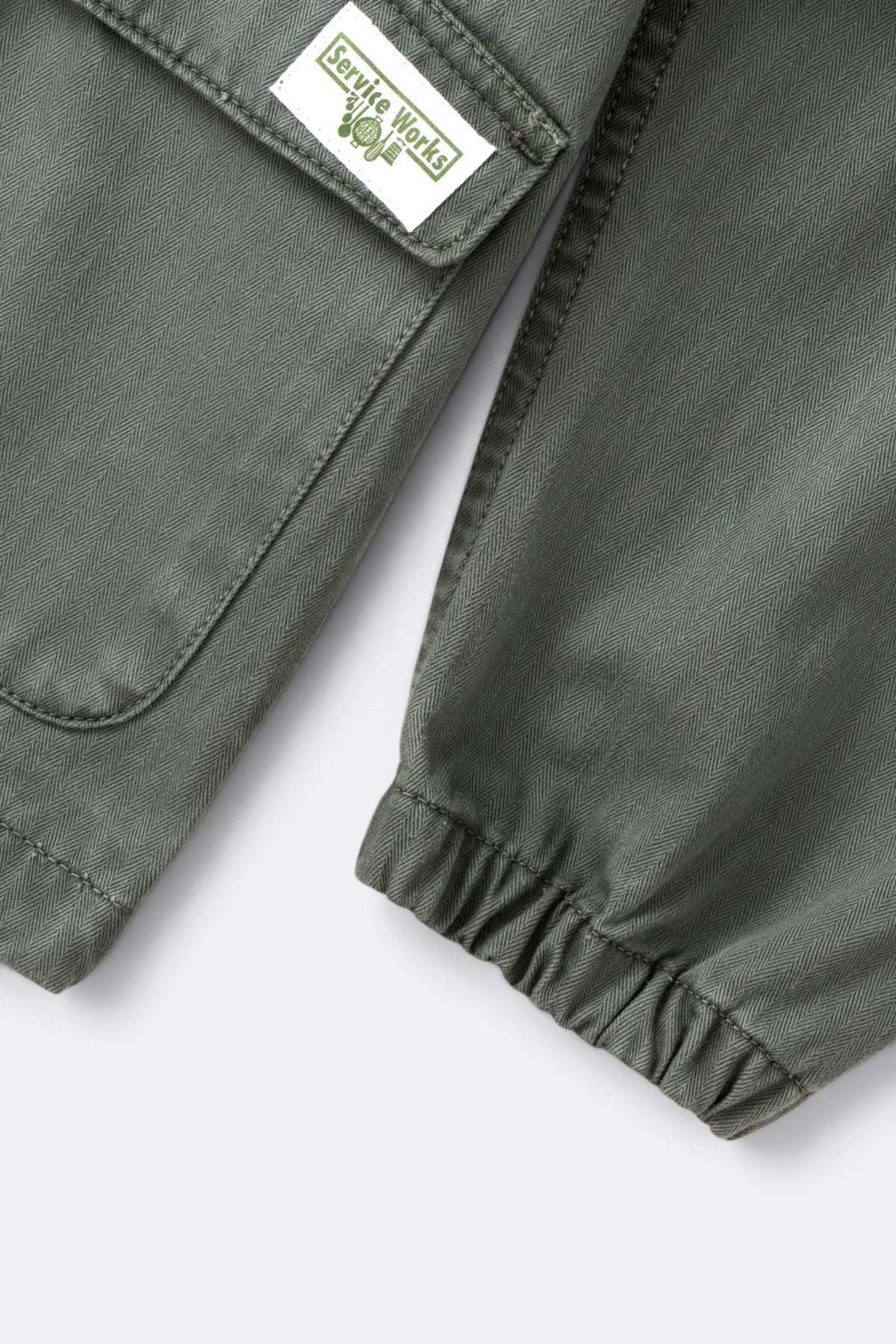 SERVICE WORKS Pigment HBT Smock 2.0 Olive | Anorak coton | Edgar Bdx
