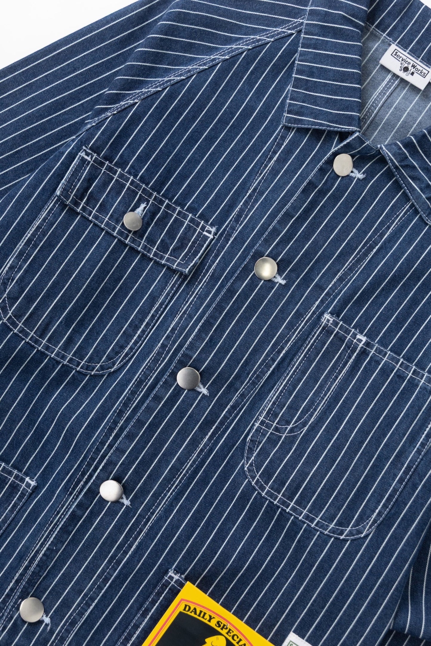 Service Works Pinstripe Denim Coverall 2.0 Indigo | Denim Bio | Edgar Bdx