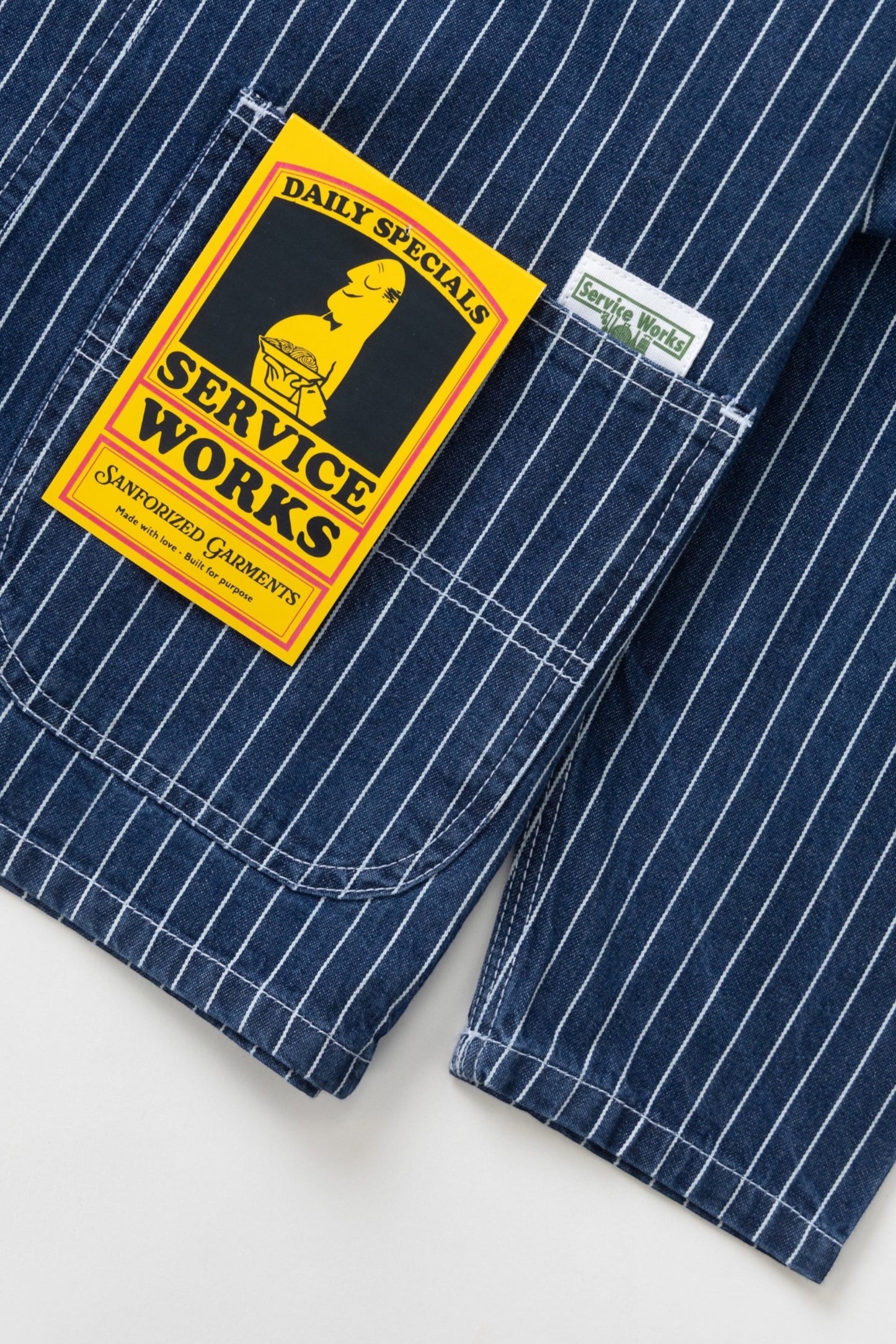 Service Works Pinstripe Denim Coverall 2.0 Indigo | Denim Bio | Edgar Bdx