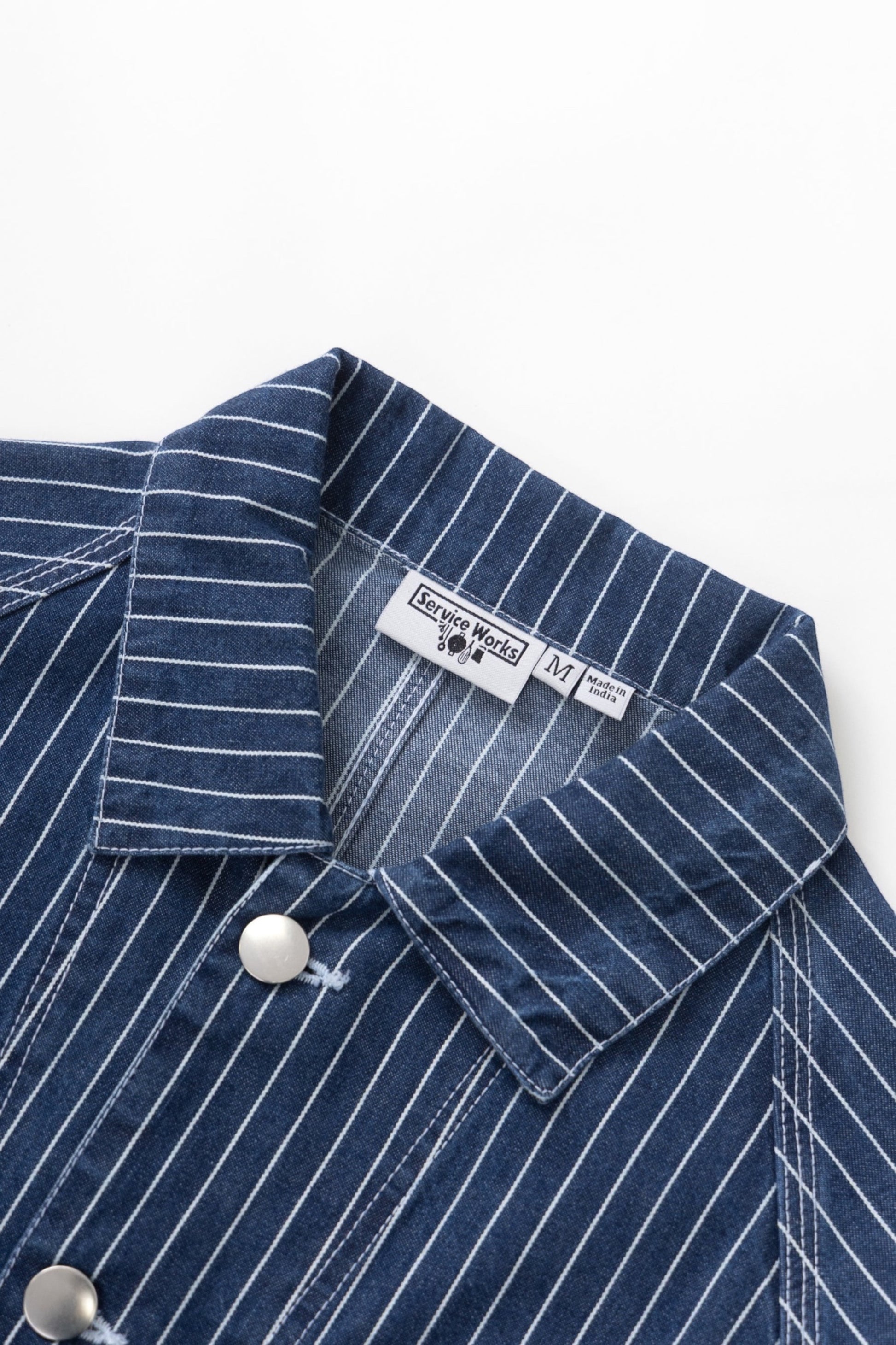 Service Works Pinstripe Denim Coverall 2.0 Indigo | Denim Bio | Edgar Bdx