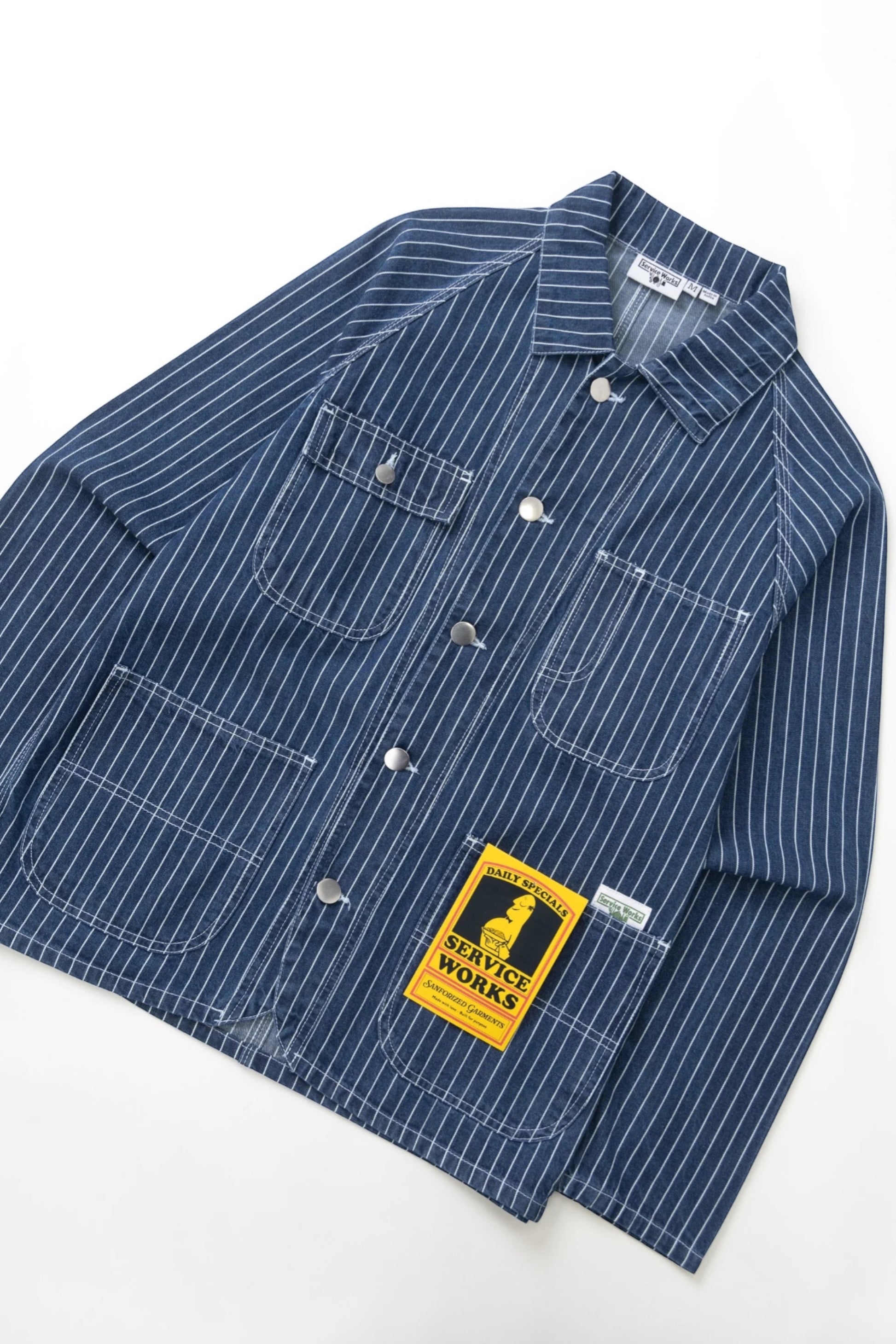 Service Works Pinstripe Denim Coverall 2.0 Indigo | Denim Bio | Edgar Bdx