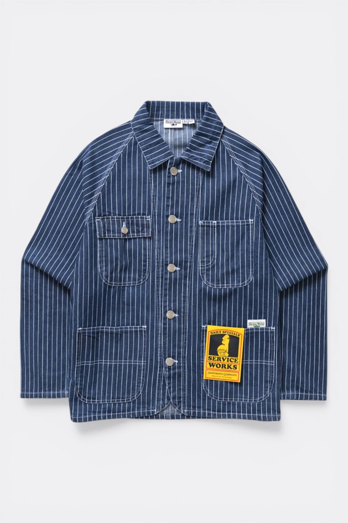 Service Works Pinstripe Denim Coverall 2.0 Indigo | Denim Bio | Edgar Bdx