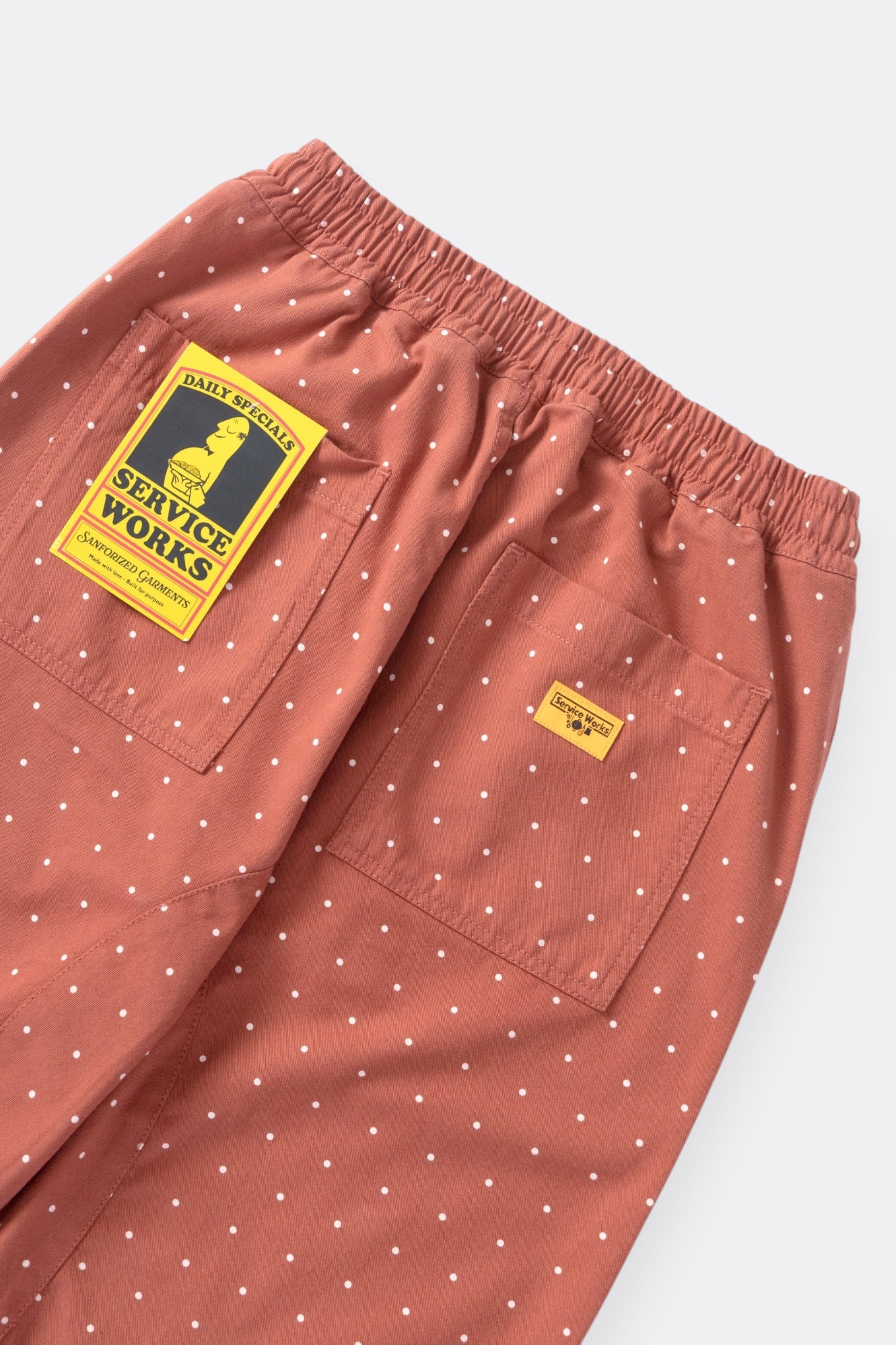 Service Works Polka Dots Chef Pants Clay | Pantalon Coton Bio | Edgar Bdx