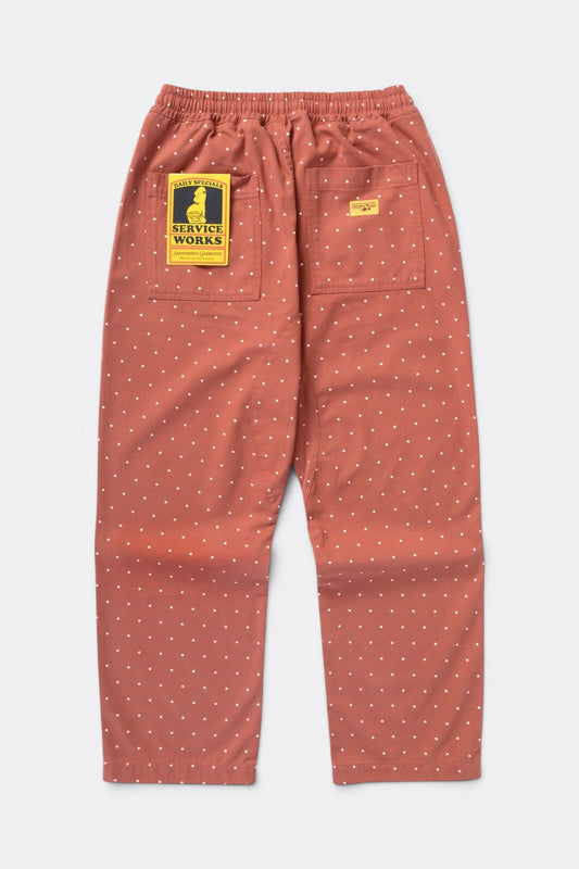 Service Works Polka Dots Chef Pants Clay | Pantalon Coton Bio | Edgar Bdx