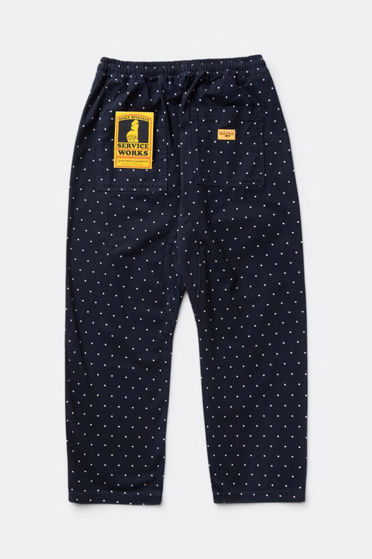 Service Works Polka Dots Chef Pants Navy | Pantalon Coton Bio | Edgar Bdx