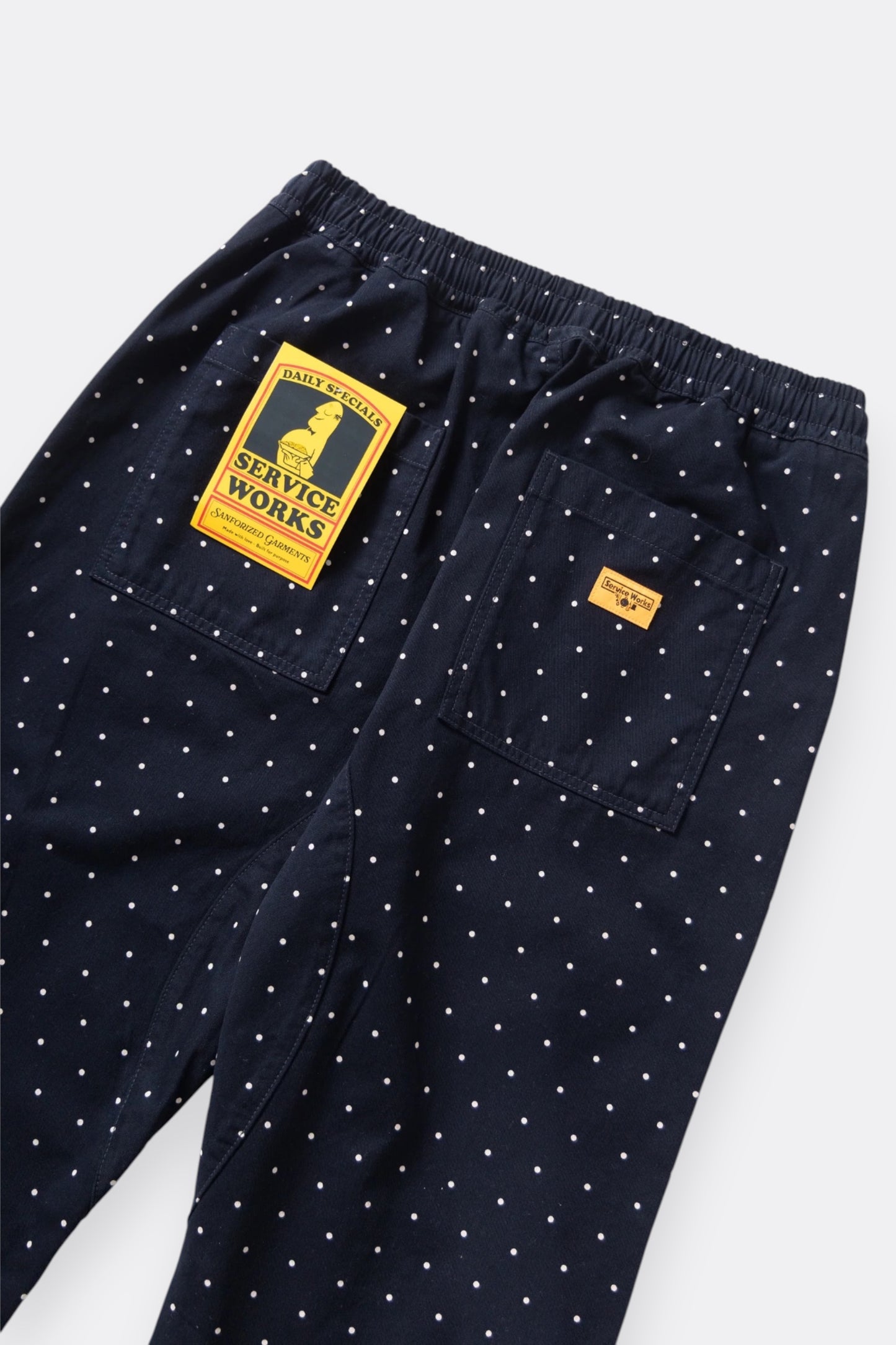 Service Works Polka Dots Chef Pants Navy | Pantalon Coton Bio | Edgar Bdx