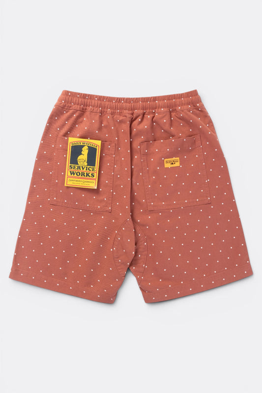 Service Works Polka Dots Chef Shorts Clay | Short Coton Bio | Edgar Bdx