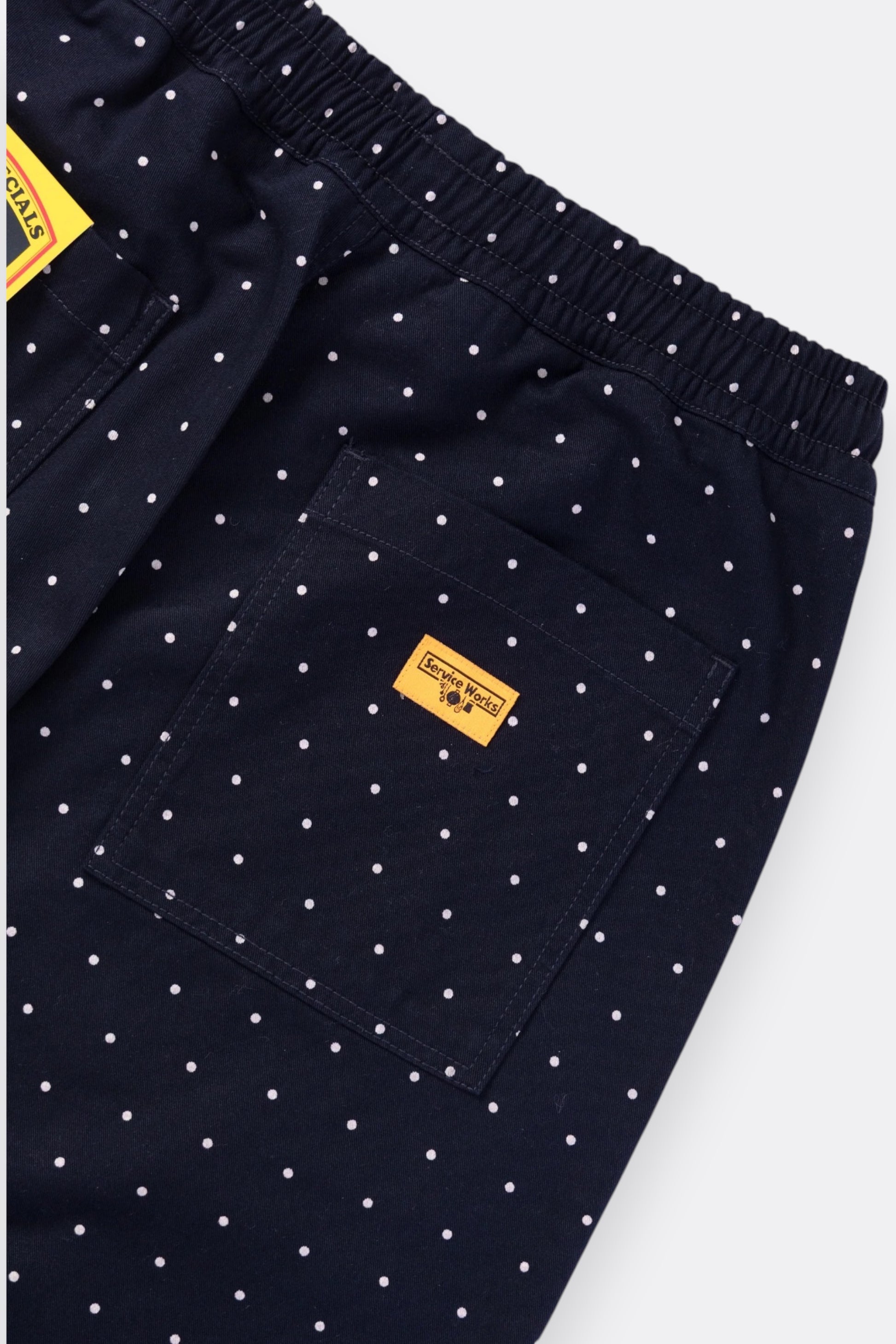 Service Works Polka Dots Chef Shorts Navy | Short Coton Bio | Edgar Bdx