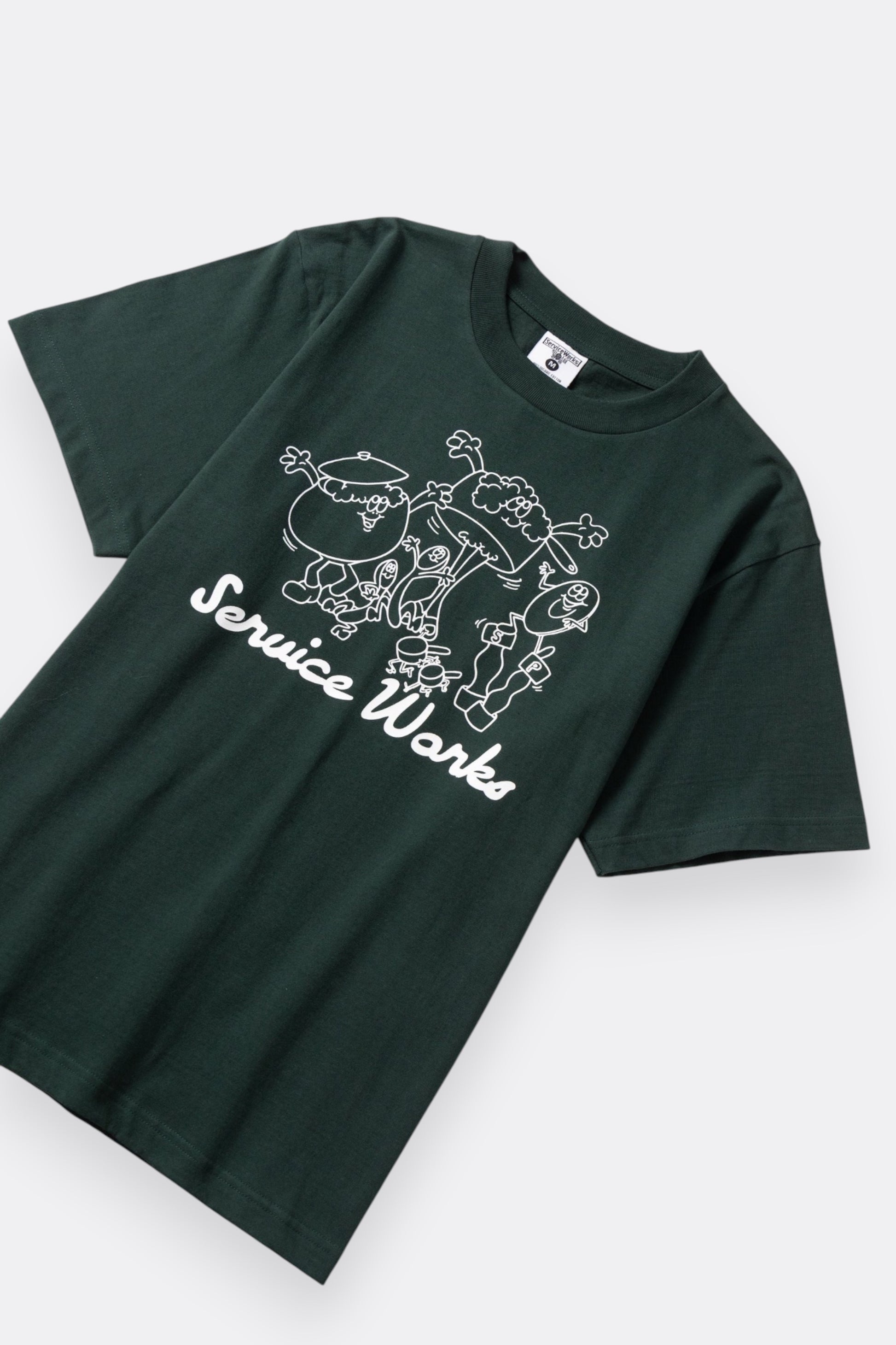 Service Works Pots & Pans Tee Forest | T-Shirt Coton Bio GOTS 250g | Edgar Bdx