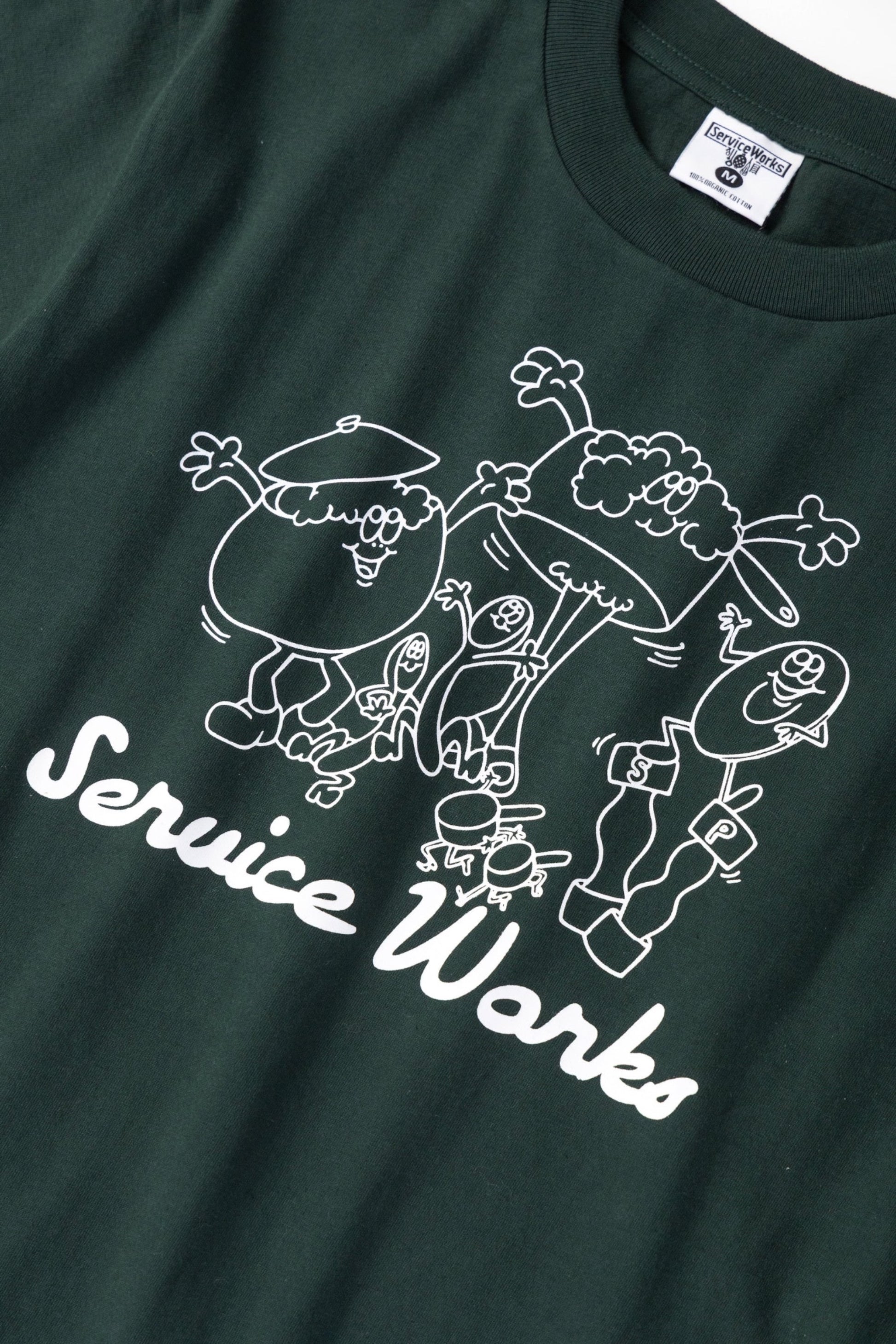 Service Works Pots & Pans Tee Forest | T-Shirt Coton Bio GOTS 250g | Edgar Bdx