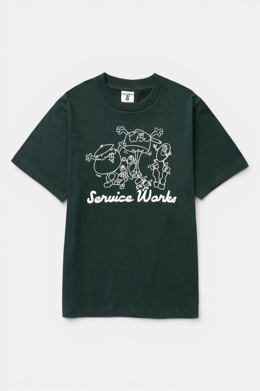 Service Works Pots & Pans Tee Forest | T-Shirt Coton Bio GOTS 250g | Edgar Bdx