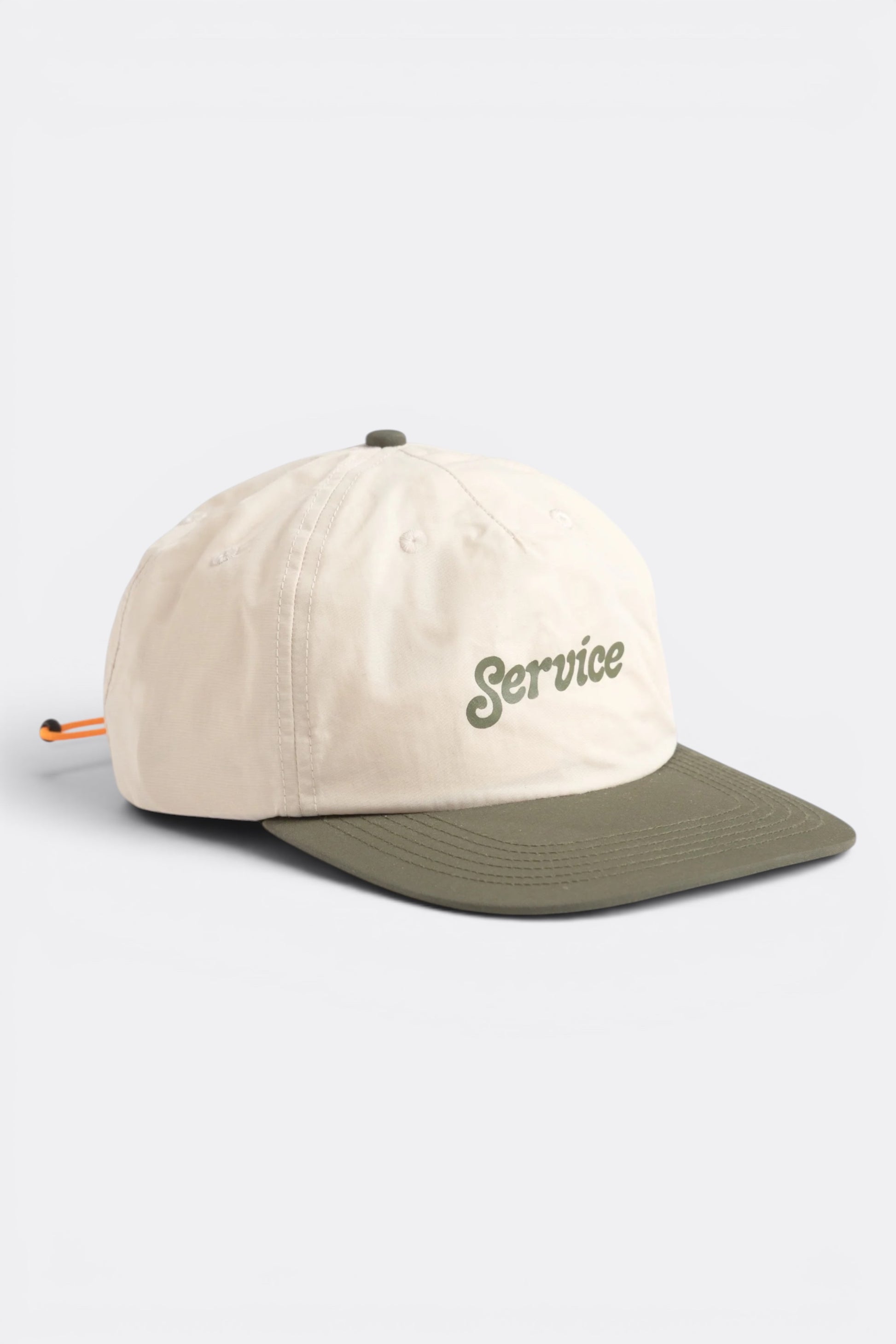 Service Works Script Surf Cap Off White / Olive | Casquette Nylon Profil Bas | Edgar Bdx