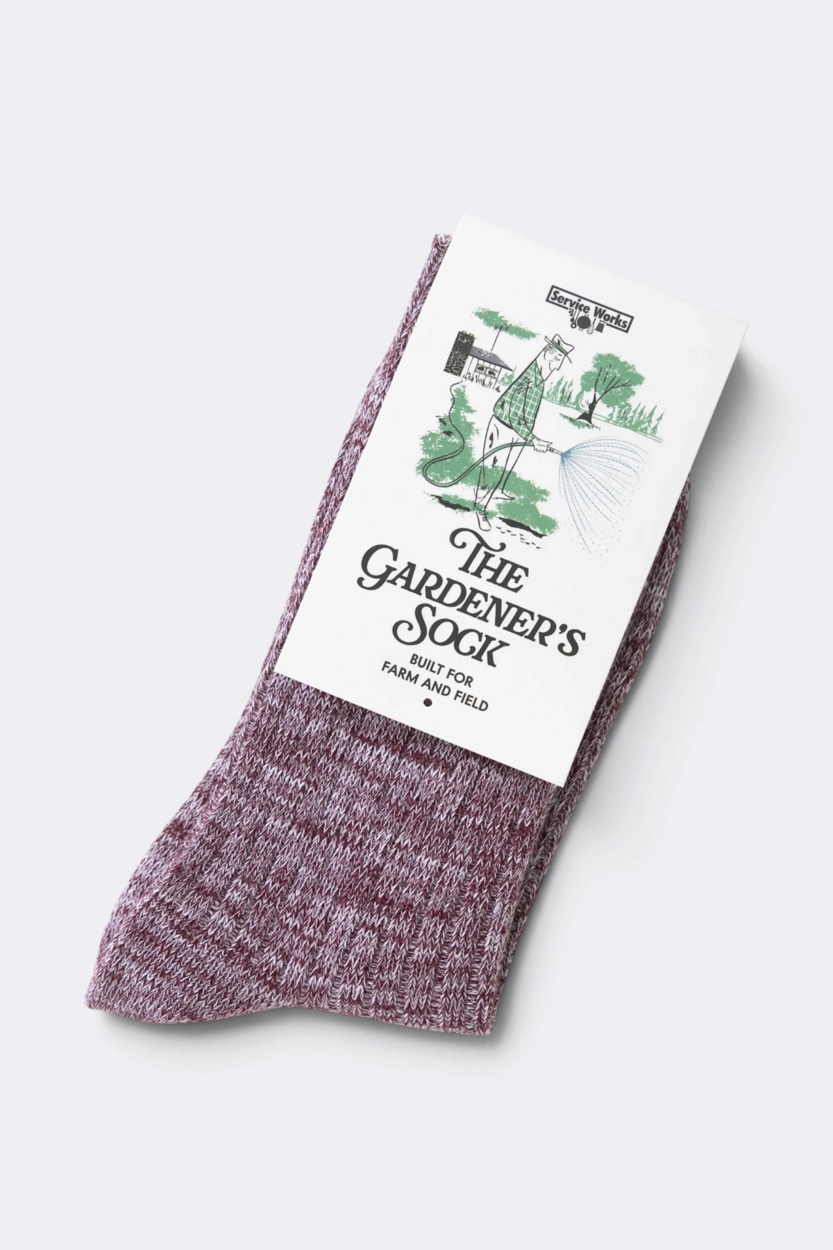 SERVICE WORKS The Gardeners Sock Burgundy | Chaussettes | Edgar Bdx