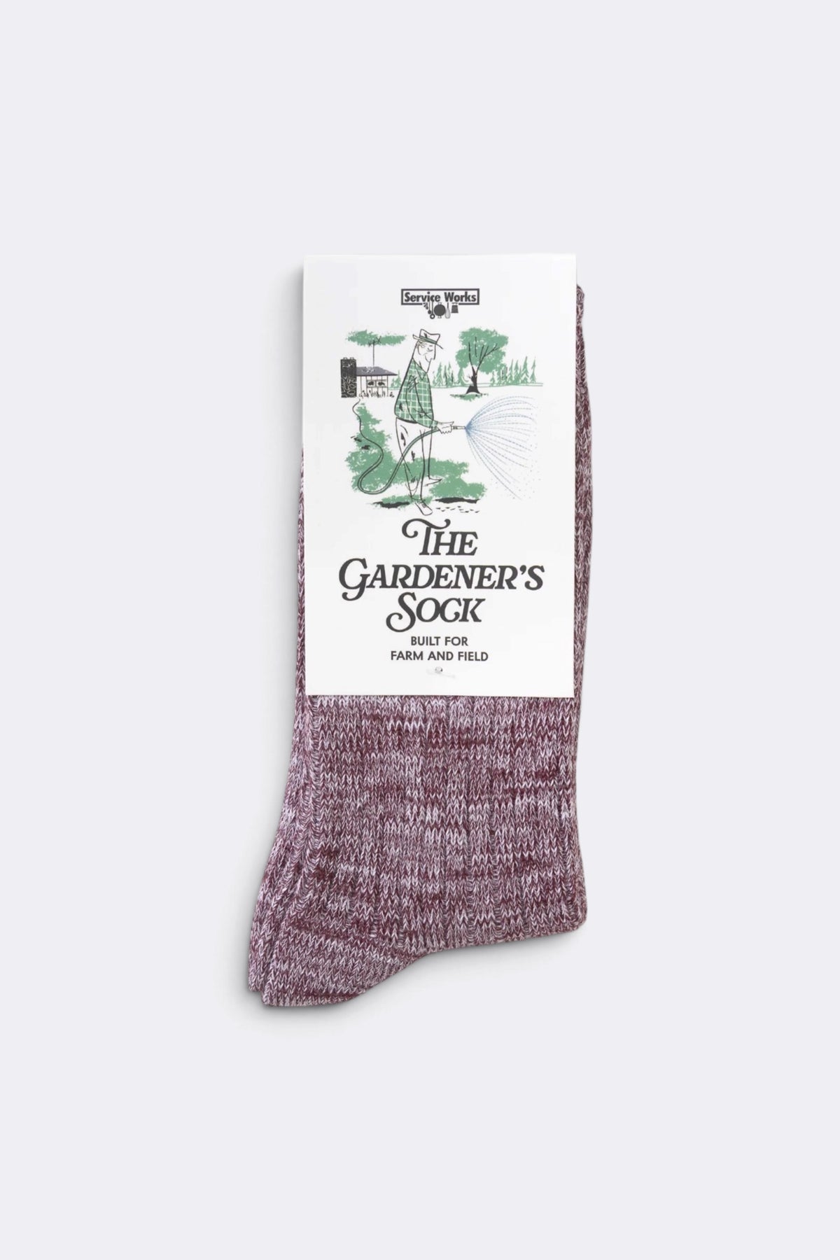 SERVICE WORKS The Gardeners Sock Burgundy | Chaussettes | Edgar Bdx