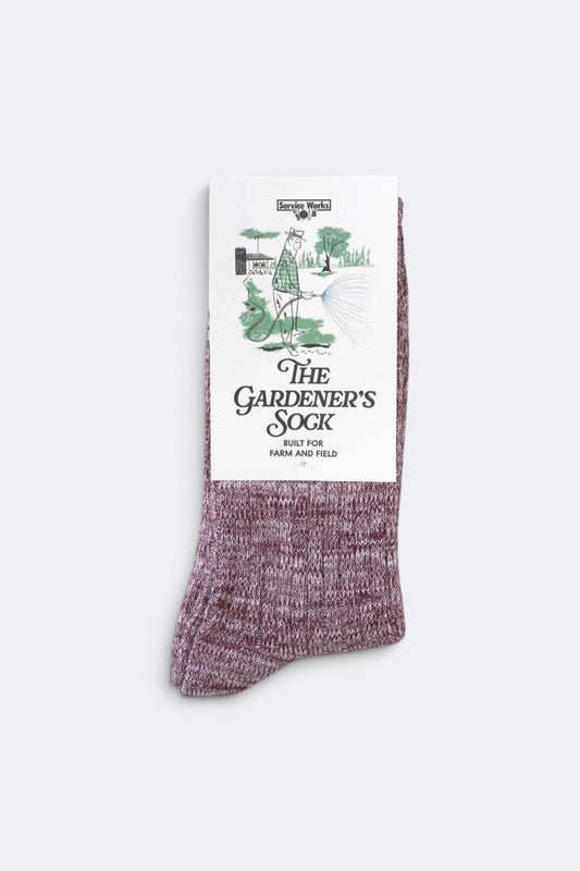 SERVICE WORKS The Gardeners Sock Burgundy | Chaussettes | Edgar Bdx
