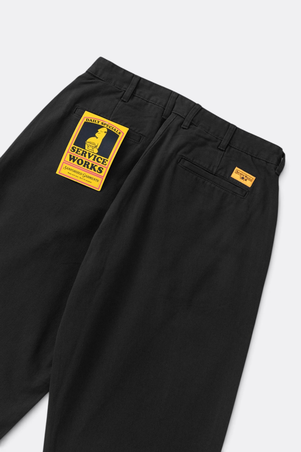 SERVICE WORKS Twill Part Timer Pant Black | Pantalon | Edgar Bdx
