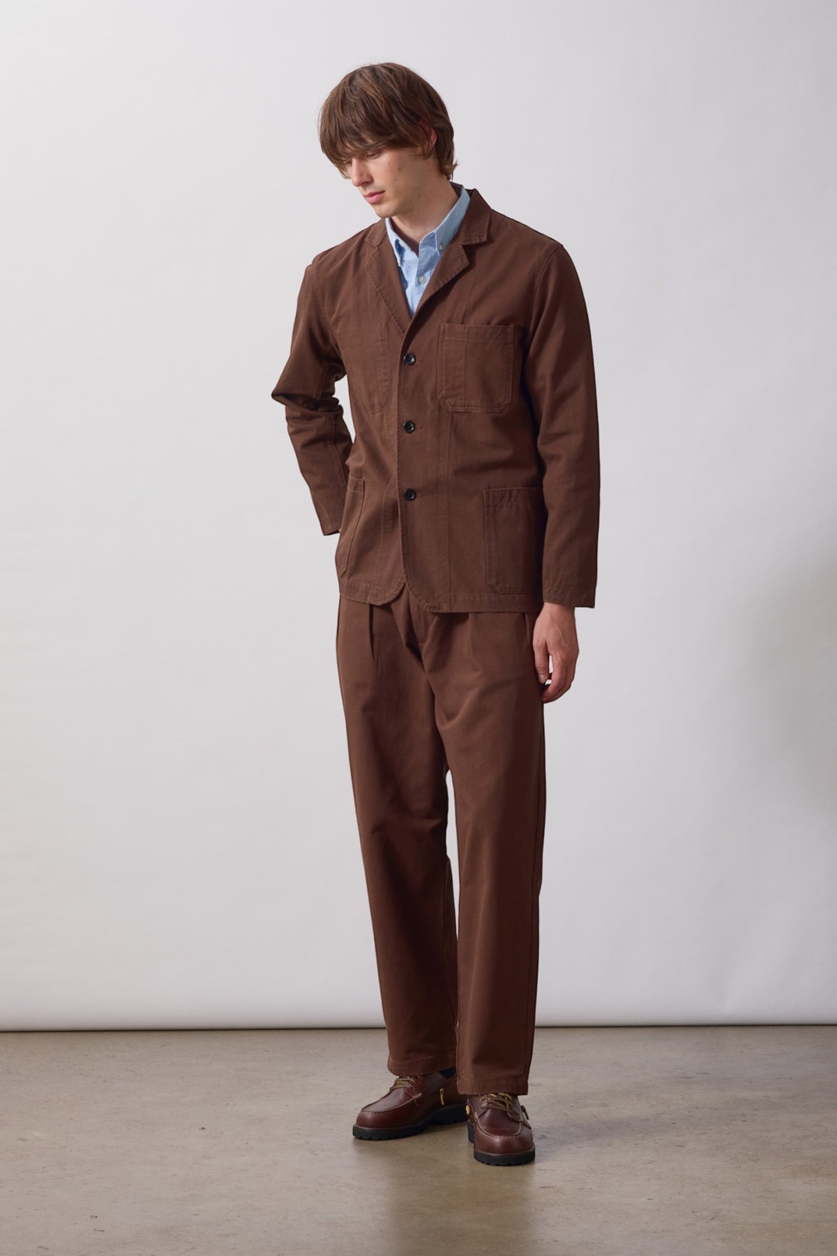 SERVICE WORKS Twill Part Timer Pant Brown | Pantalon | Edgar Bdx