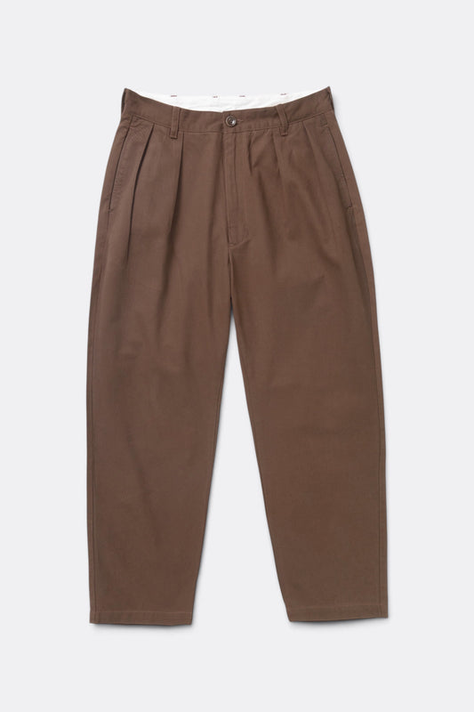 SERVICE WORKS Twill Part Timer Pant Brown | Pantalon | Edgar Bdx