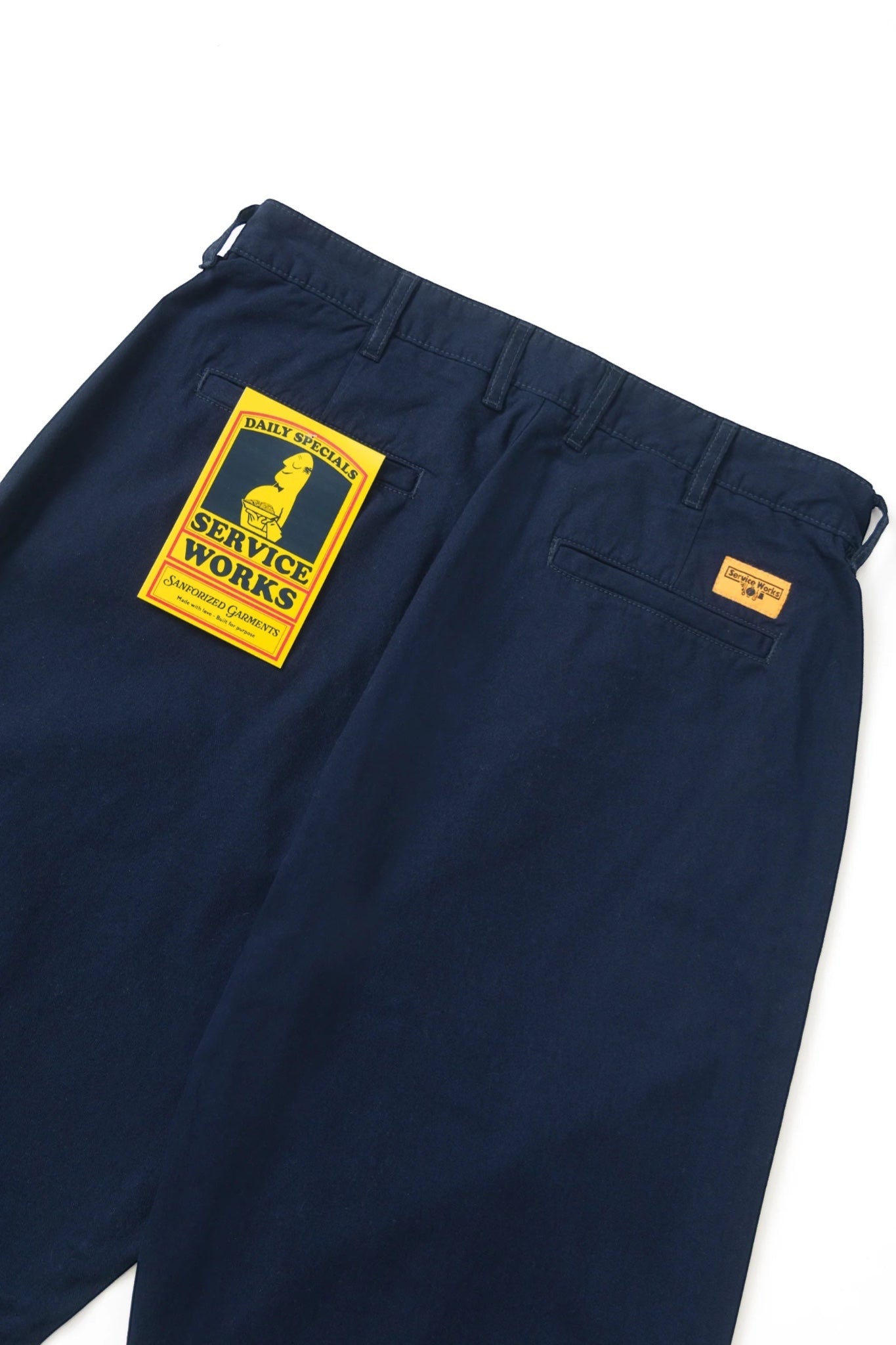 Service Works Twill Part Timer Pant Dark Navy | Pantalon Sergé Coton Bio | Edgar Bdx