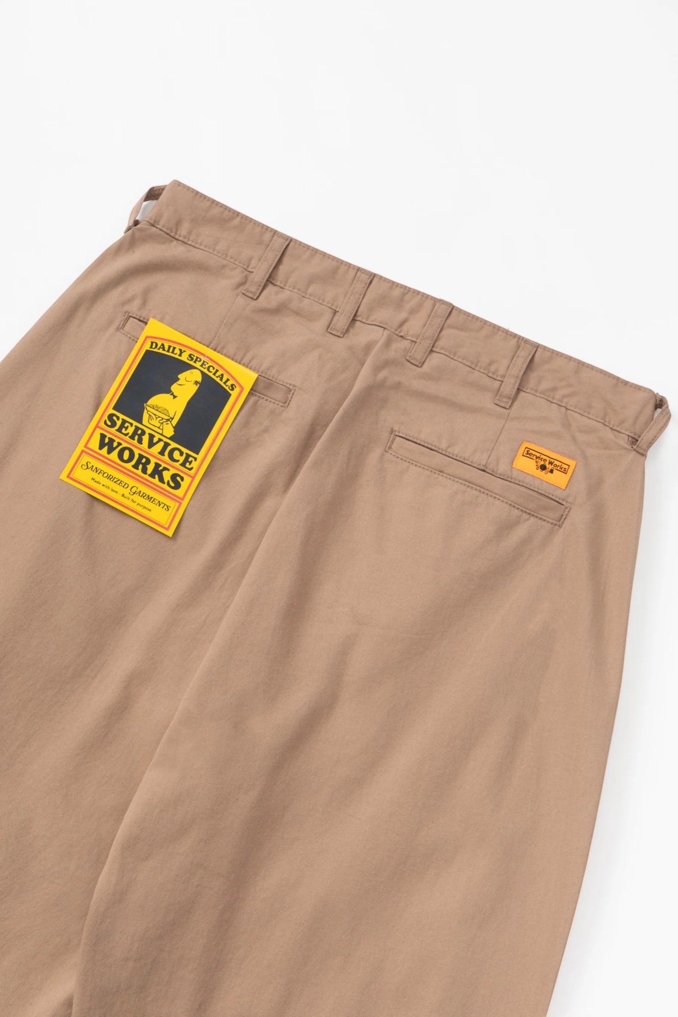 Service Works Twill Part Timer Pant Mushroom | Pantalon Sergé Coton Bio | Edgar Bdx