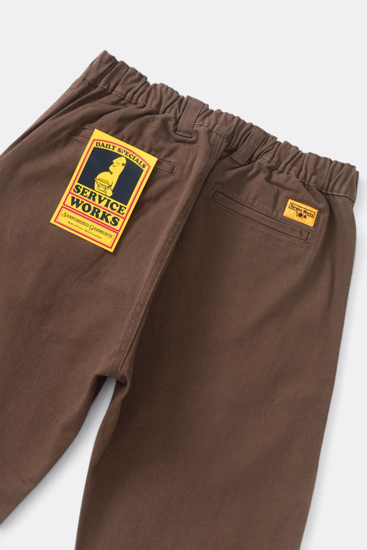 SERVICE WORKS Twill Waiters Pant Brown | Pantalon | Edgar Bdx