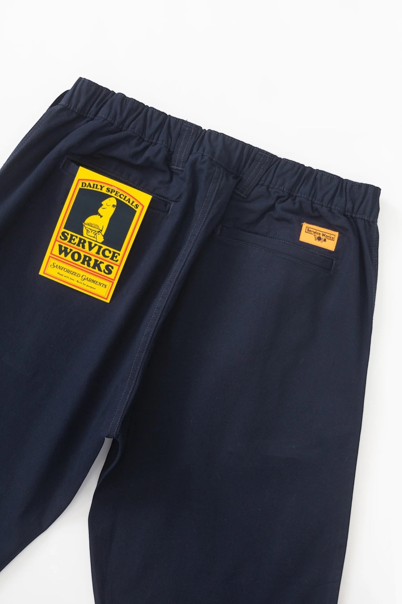 Service Works Twill Waiters Pant Dark Navy | Pantalon Sergé Coton Bio | Edgar Bdx