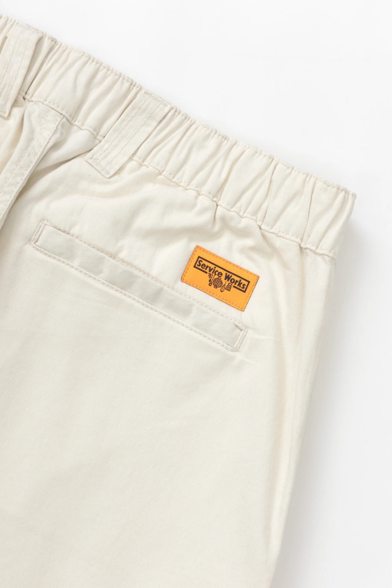 Service Works Twill Waiters Pant Off White | Pantalon Sergé Coton Bio | Edgar Bdx