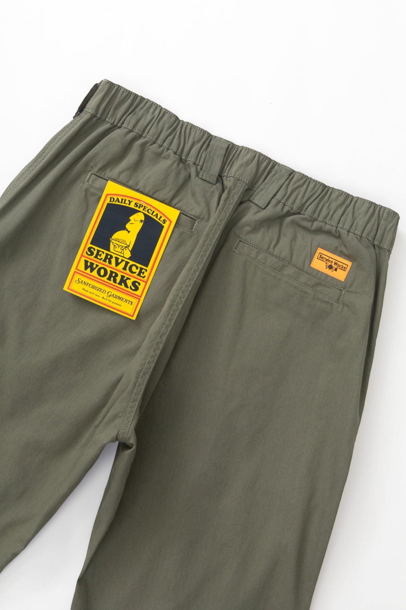 Service Works Twill Waiters Pant Olive | Pantalon Sergé Coton Bio | Edgar Bdx