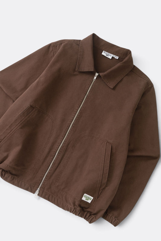 SERVICE WORKS Twill Work Jacket Brown | Veste coton bio | Edgar Bdx