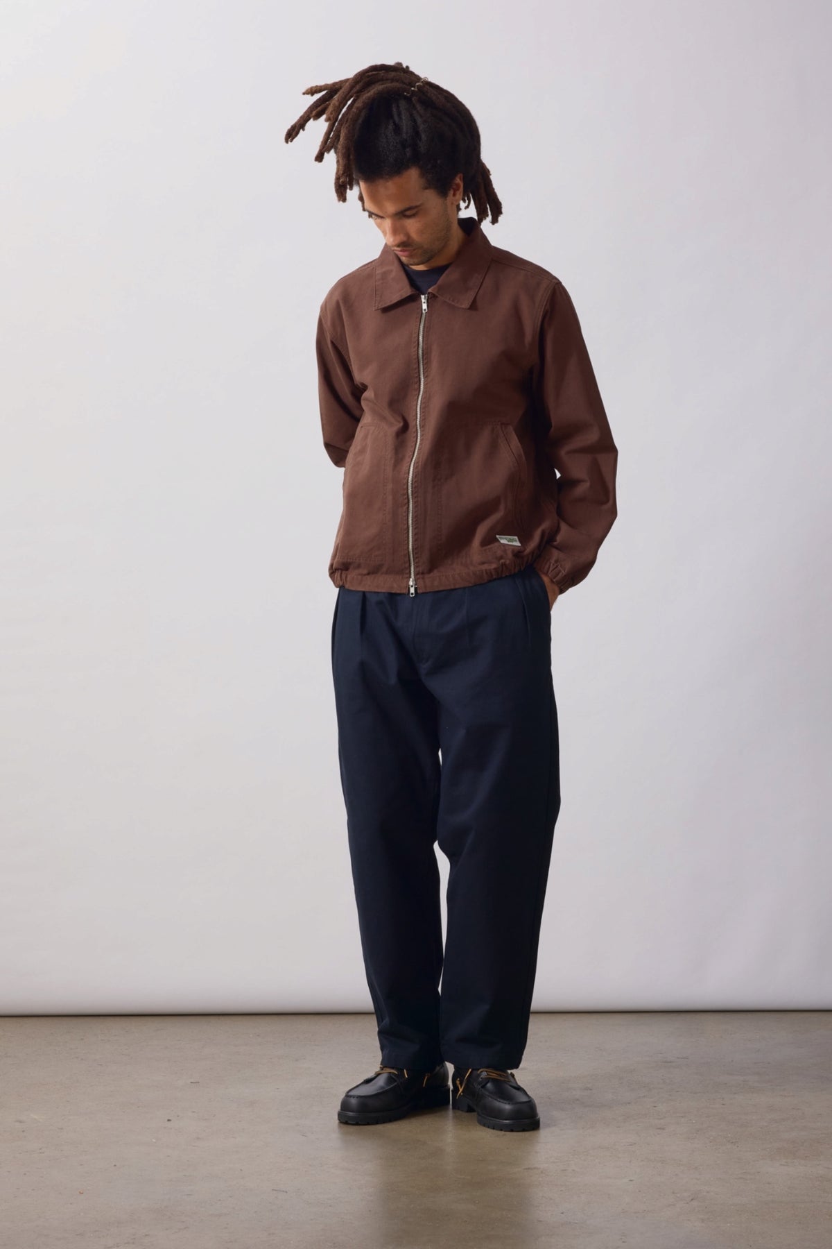 SERVICE WORKS Twill Work Jacket Brown | Veste coton bio | Edgar Bdx