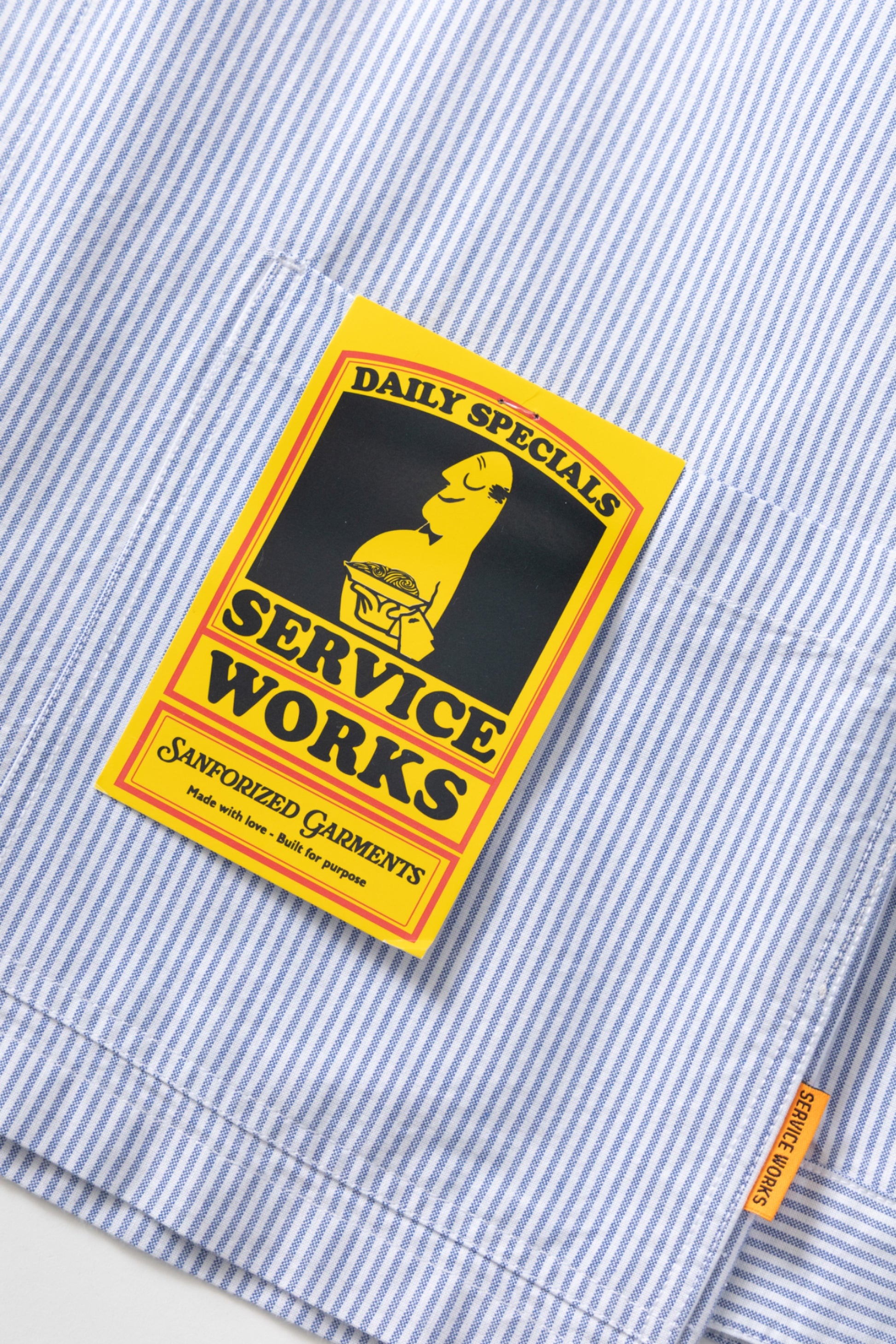 Service Works - Waiter Shirt (Oxford Blue Stripe)