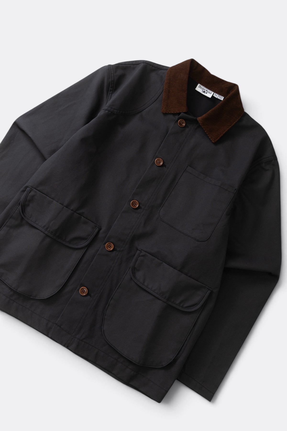 SERVICE WORKS Waxed Barn Jacket Black | Veste cirée | Edgar Bdx