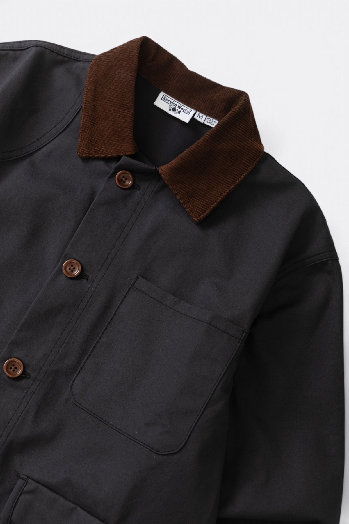 SERVICE WORKS Waxed Barn Jacket Black | Veste cirée | Edgar Bdx
