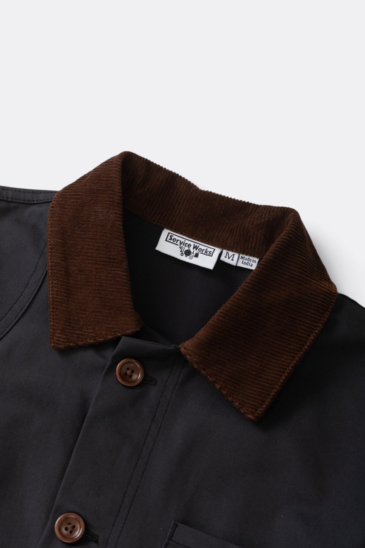 SERVICE WORKS Waxed Barn Jacket Black | Veste cirée | Edgar Bdx