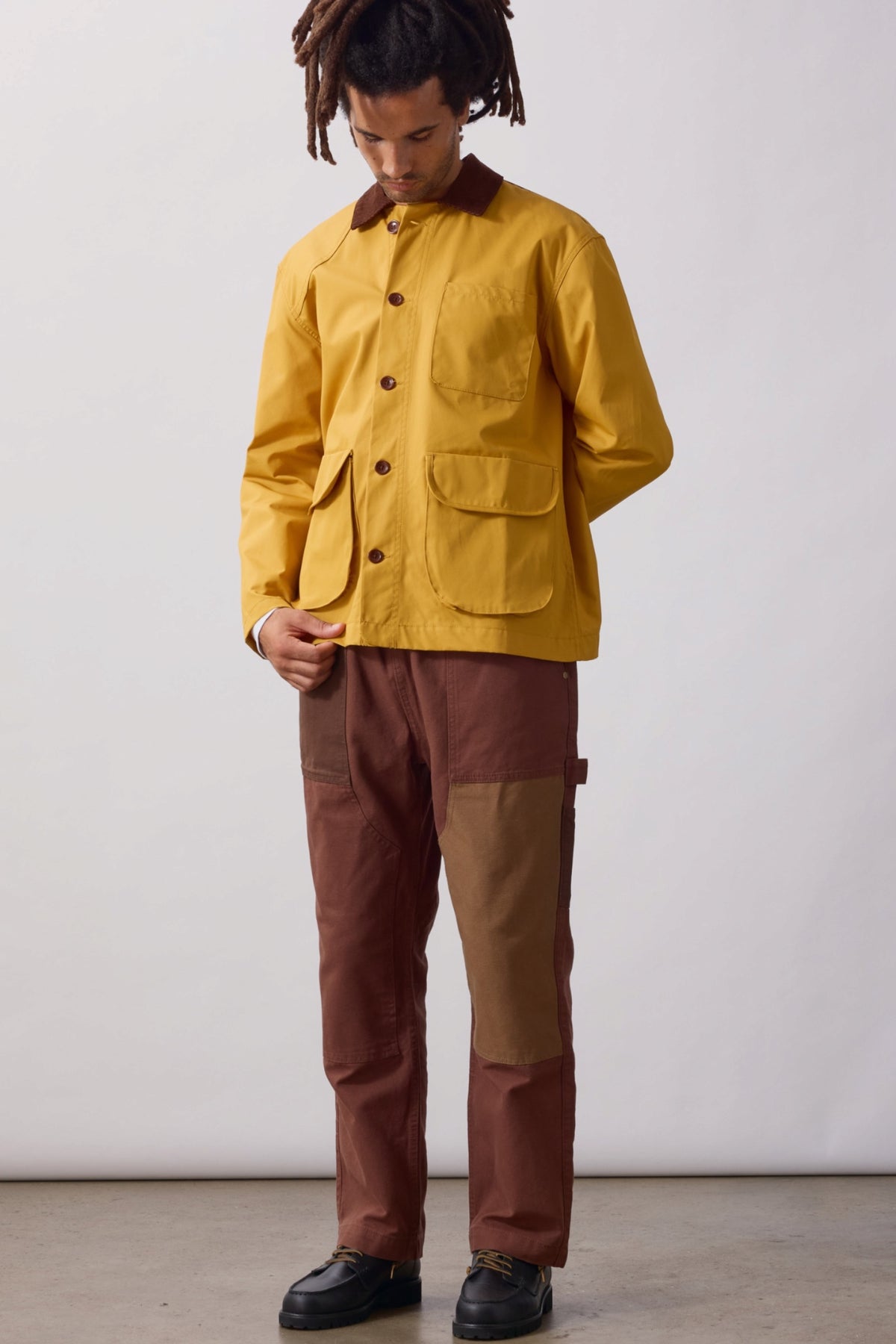 SERVICE WORKS Waxed Barn Jacket Ochre | Veste cirée | Edgar Bdx