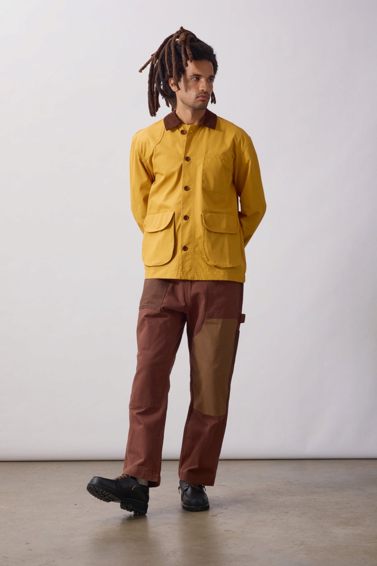 SERVICE WORKS Waxed Barn Jacket Ochre | Veste cirée | Edgar Bdx
