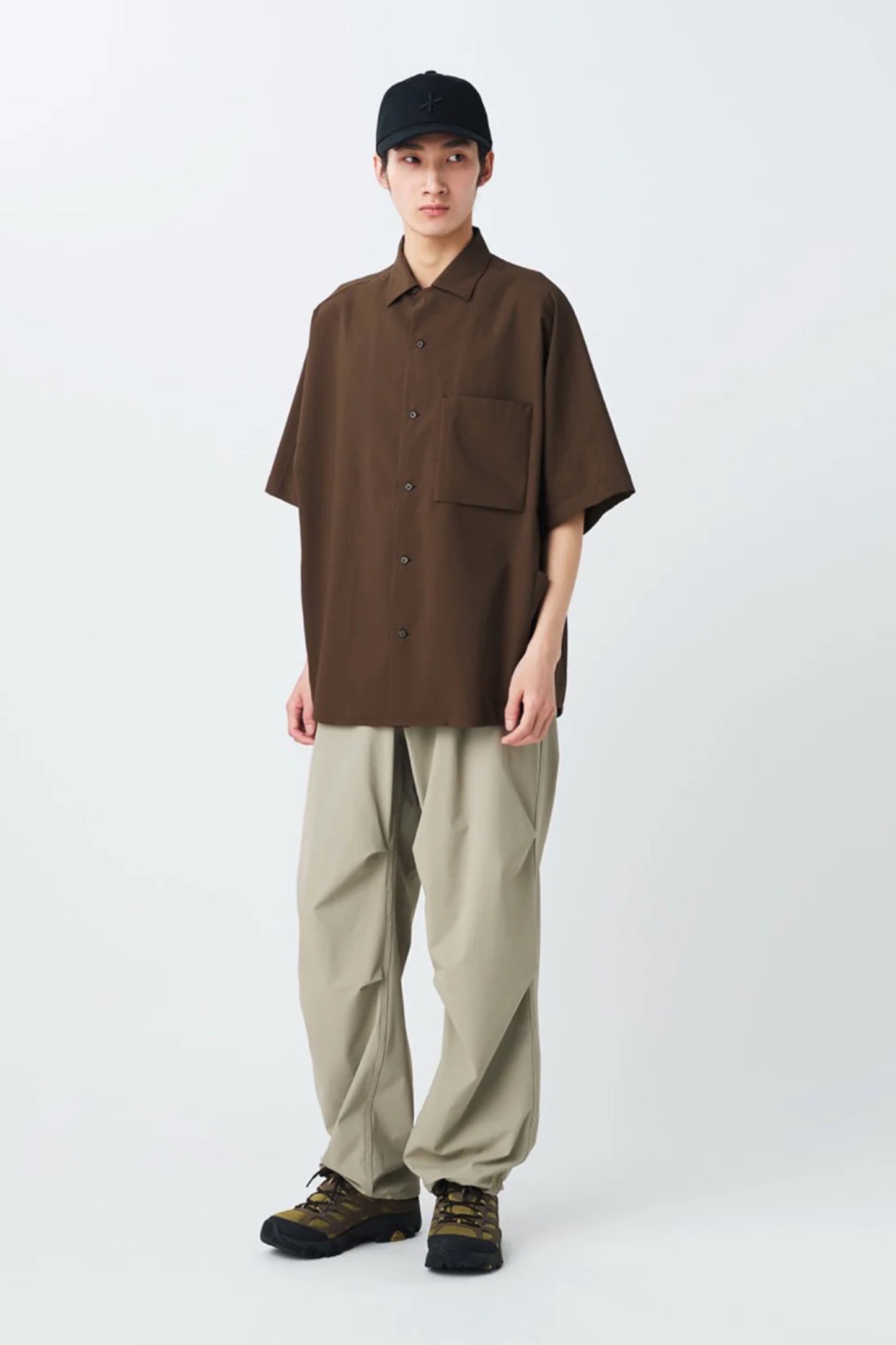 Snow Peak Airo Short Sleeve Shirt Brown | Chemise Tissu Airo UV Japon | Edgar Bdx