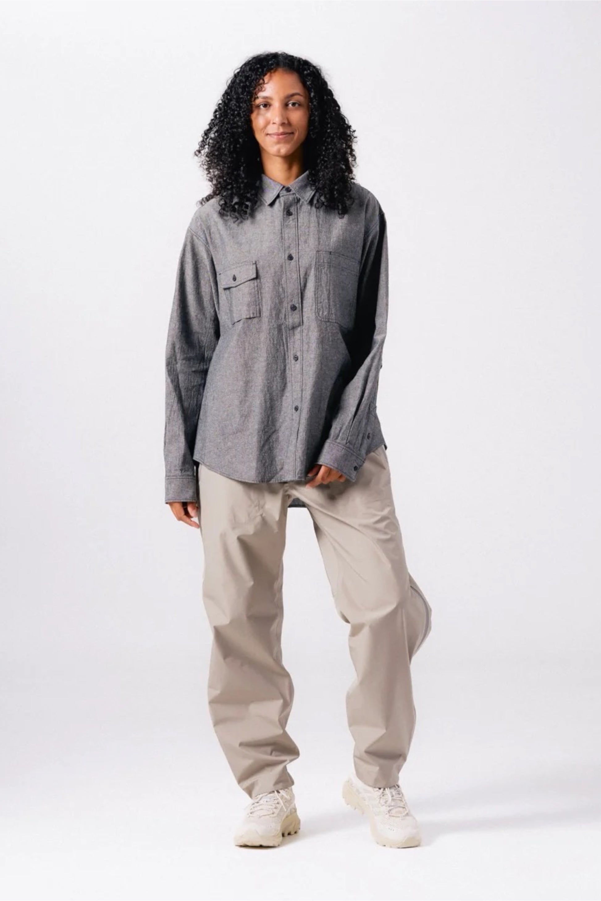 Snow Peak Chambray Work Shirt Black | Chemise Travail Coton Chambray | Edgar Bdx