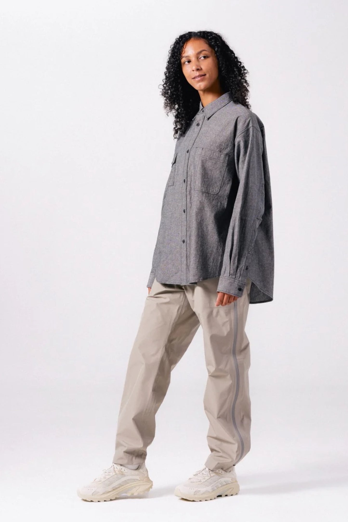 Snow Peak Chambray Work Shirt Black | Chemise Travail Coton Chambray | Edgar Bdx