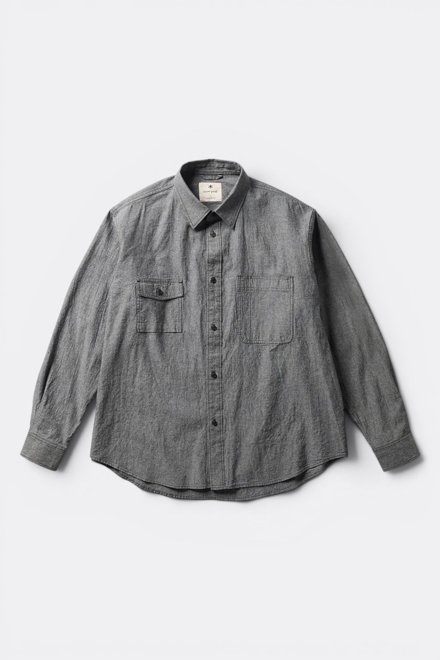 Snow Peak Chambray Work Shirt Black | Chemise Travail Coton Chambray | Edgar Bdx