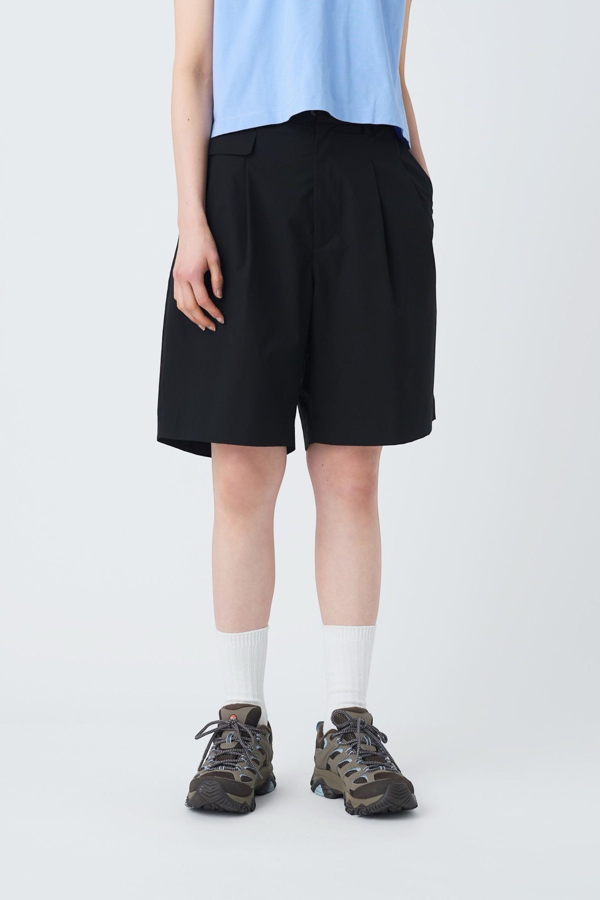 Snow Peak ComfortFlex Wide Short Black | Short Polyester Recyclé Quick Dry | Edgar Bdx
