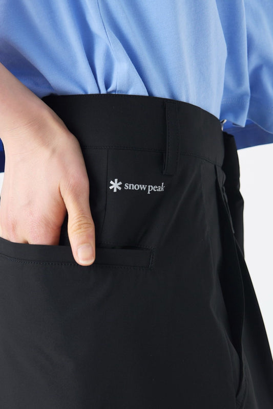 Snow Peak ComfortFlex Wide Short Black | Short Polyester Recyclé Quick Dry | Edgar Bdx
