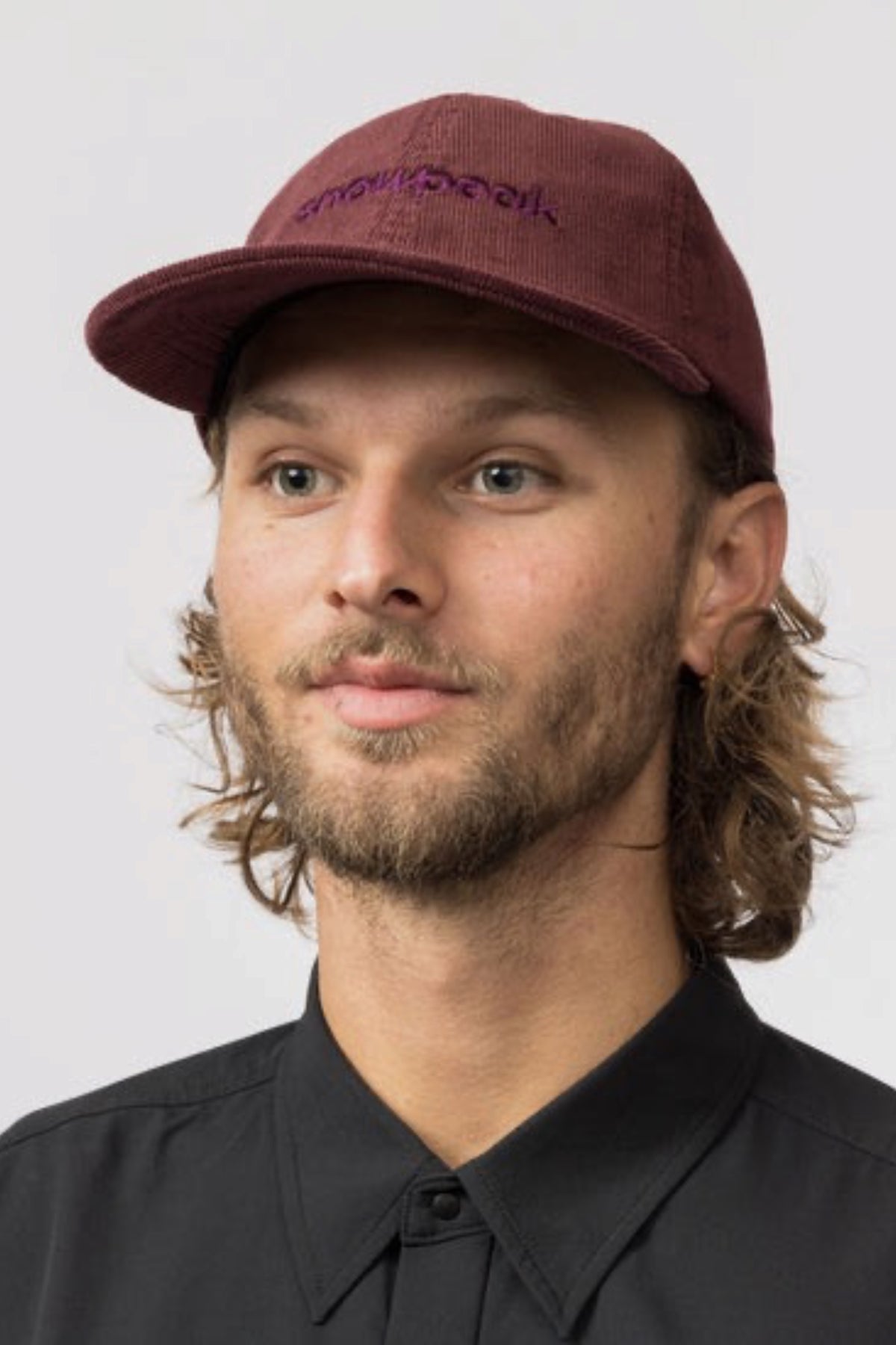 SNOW PEAK Corduroy Logo Design Cap Burgundy | Casquette | Edgar Bdx