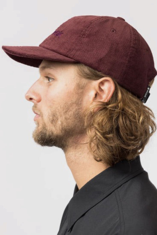 SNOW PEAK Corduroy Logo Design Cap Burgundy | Casquette | Edgar Bdx
