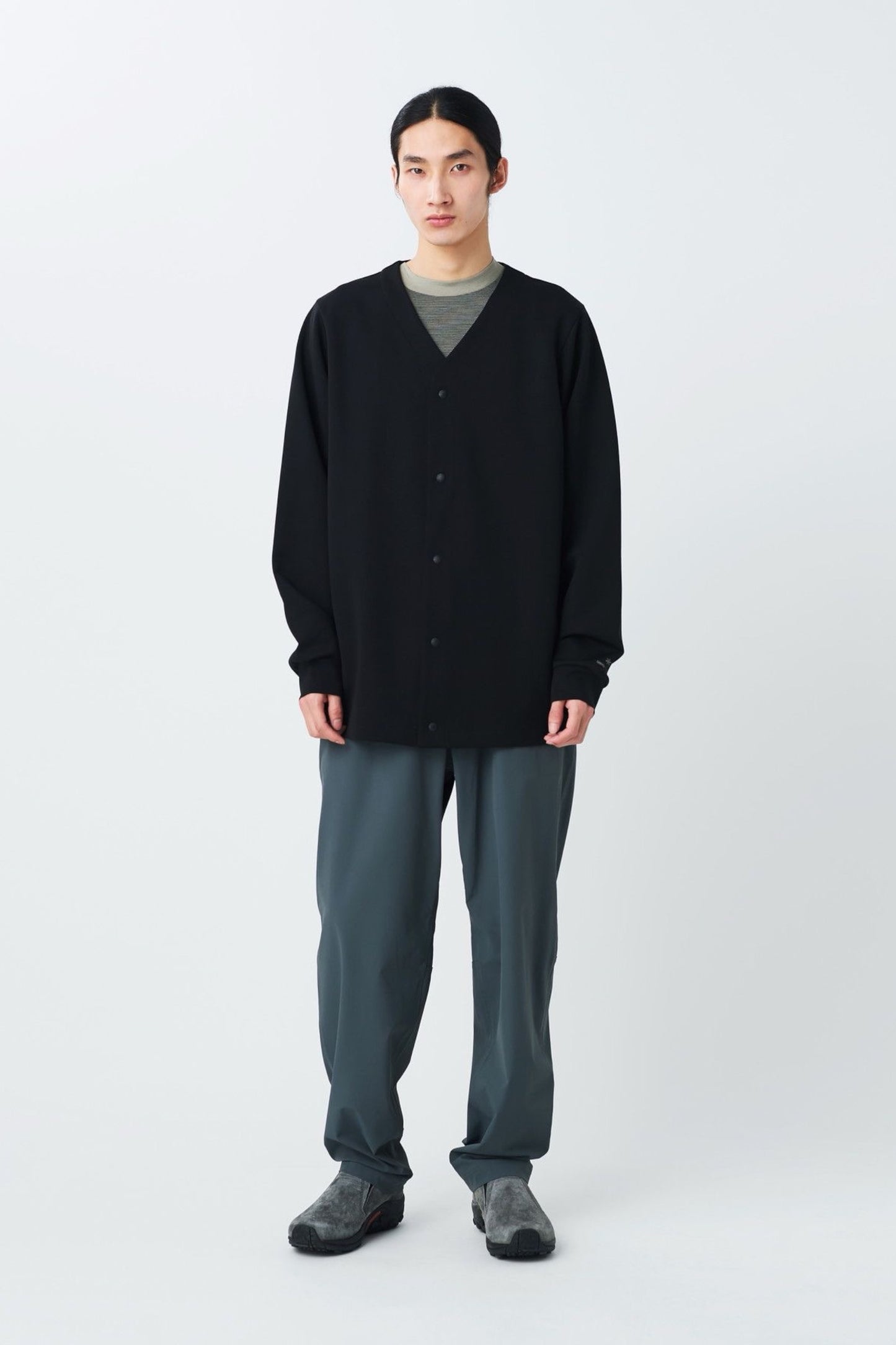 Snow Peak Double Knit Cardigan Black | Cardigan Tricot UV Séchage Rapide | Edgar Bdx