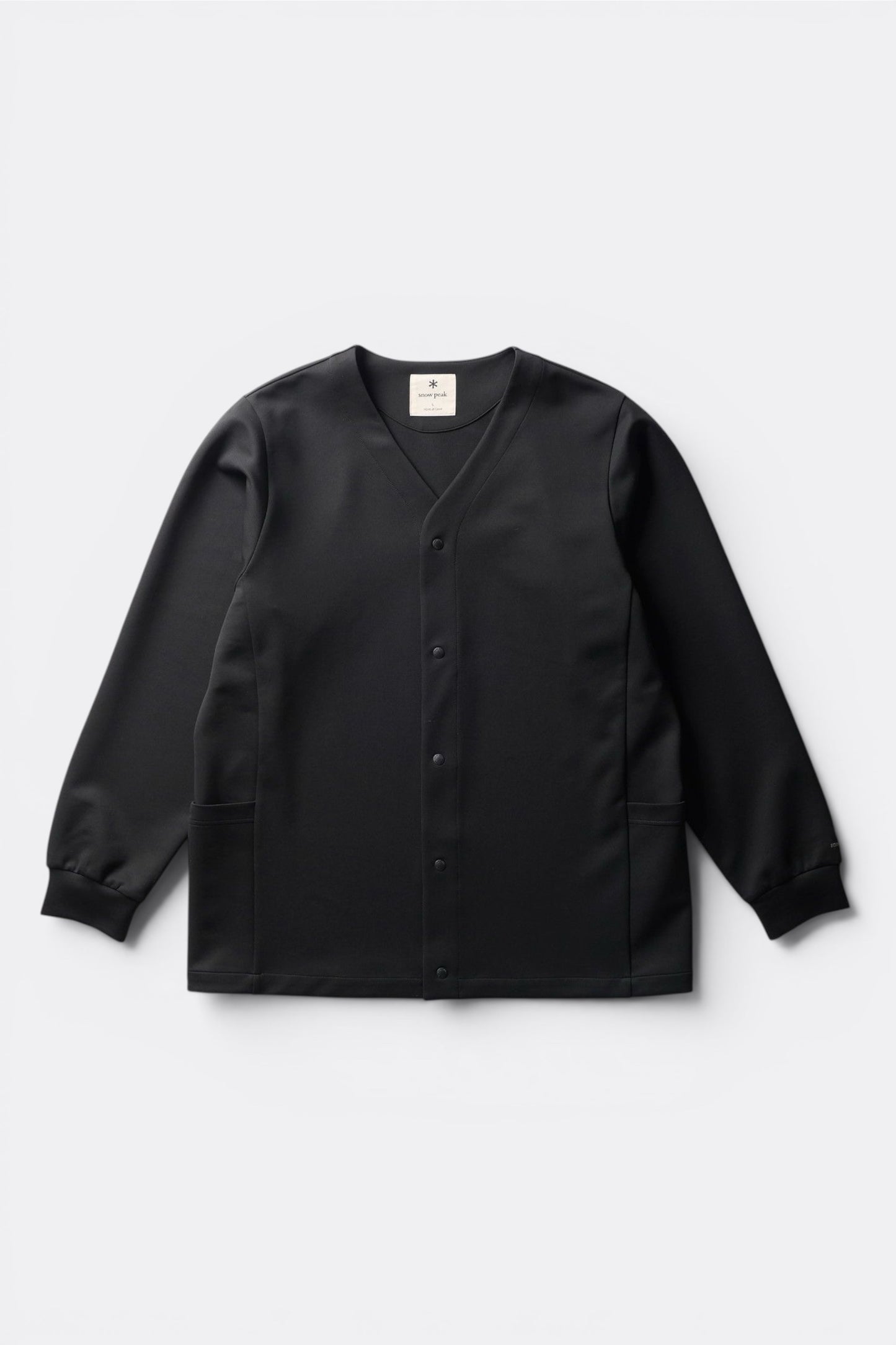 Snow Peak Double Knit Cardigan Black | Cardigan Tricot UV Séchage Rapide | Edgar Bdx