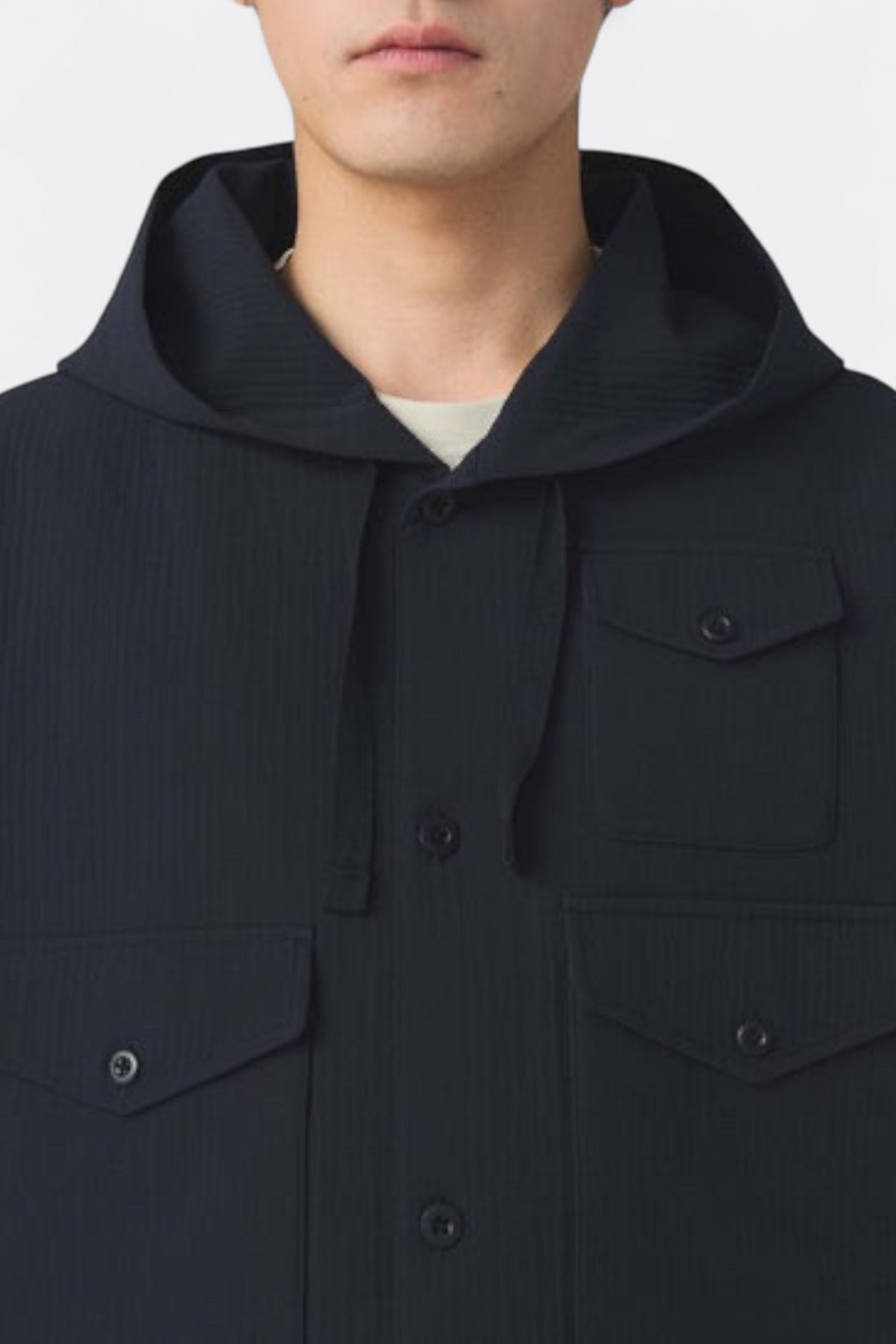 Snow Peak - Easy Cloth Hooded Shirt (Dark Navy)